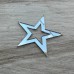 Набір топперів "Зірочки" / акрил / срібло / 5х5 см / 5 шт.