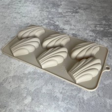 Форма силіконова "Мушля-мадлен" / планшет / 6 шт.(20,5х11,5см)