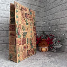 Пакет паперовий з ручкою 240х90х400 / Новий Рік