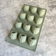 Форма силіконова для євродесертів "Малина" із 12 шт / виріб 4х4см