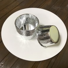 Форма для кексу із посиленим бортиком / срібло / d-5 см / h-4 см / 25 шт